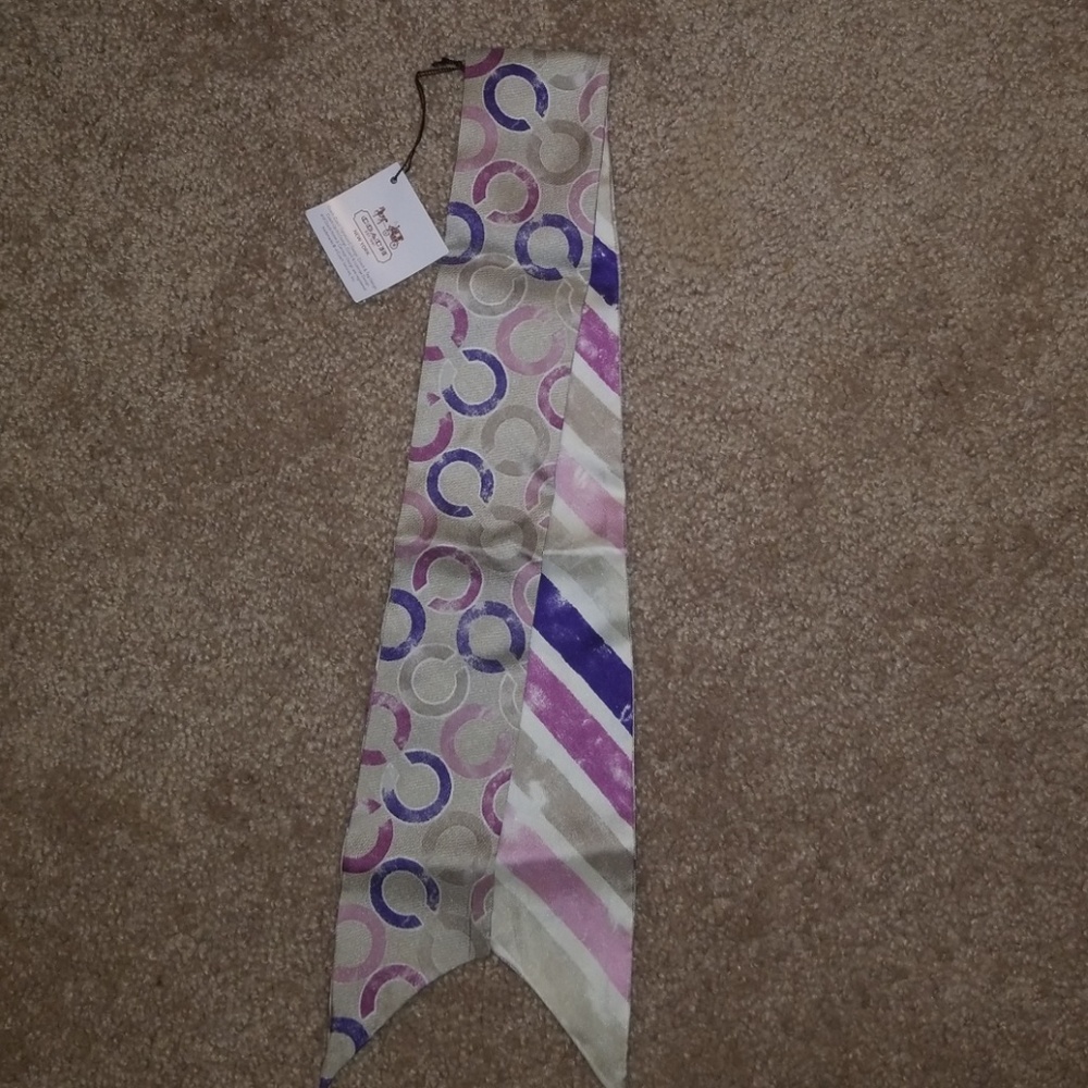 New Coach Op Art Distessed Gesso Pony Scarf